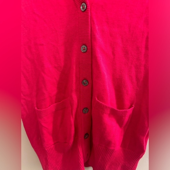 Hollister Cardigan Women’s Small Hot Pink Pockets Embroidered Logo - Picture 6 of 9